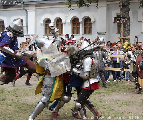 Image of Knights battle