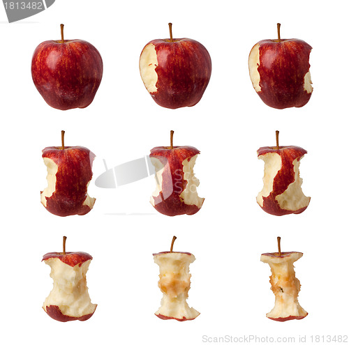 Image of Steps for eating an apple