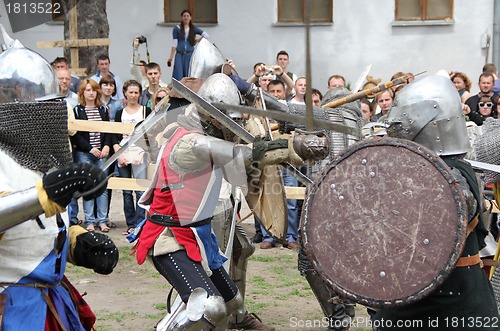 Image of Knights battle