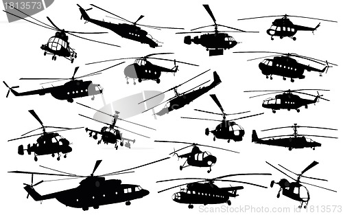 Image of Helicopter silhouettes