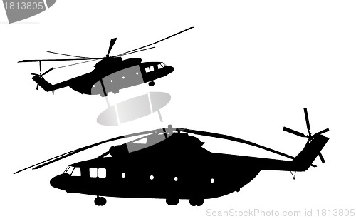 Image of Helicopter silhouettes