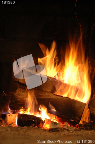 Image of Burning logs