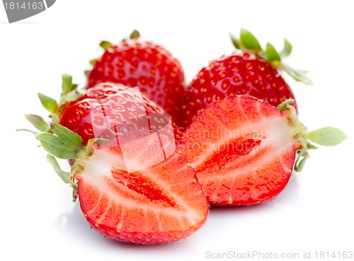 Image of Strawberries isolated on white