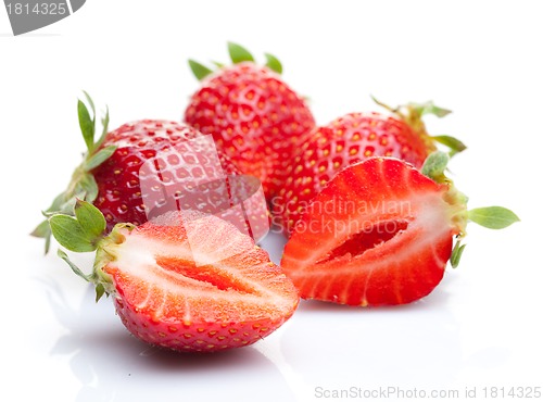 Image of Strawberries isolated on white