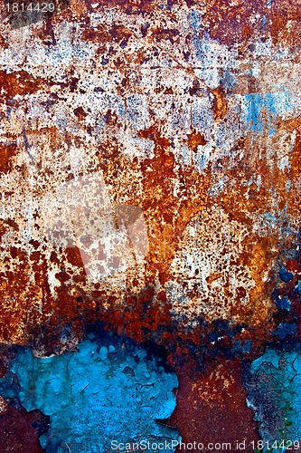 Image of Colorful grunge background of rusty iron