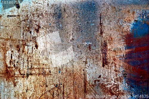 Image of Colorful grunge background of rusty iron