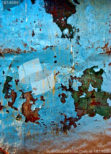 Image of Colorful grunge background of rusty iron