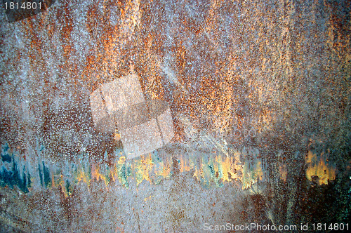 Image of Colorful grunge background of rusty iron