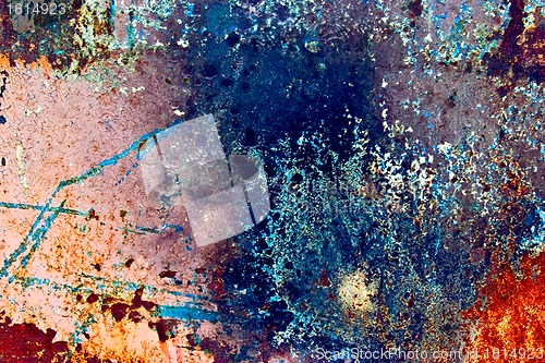 Image of Colorful grunge background of rusty iron