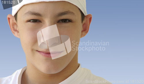 Image of Boy in a white hat