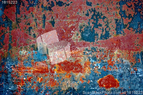 Image of Colorful grunge background of rusty iron