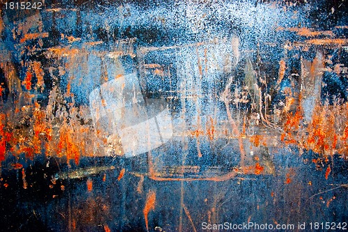 Image of Colorful grunge background of rusty iron