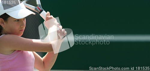 Image of Girl playing tennis