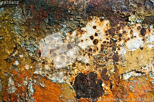 Image of Colorful grunge background of rusty iron