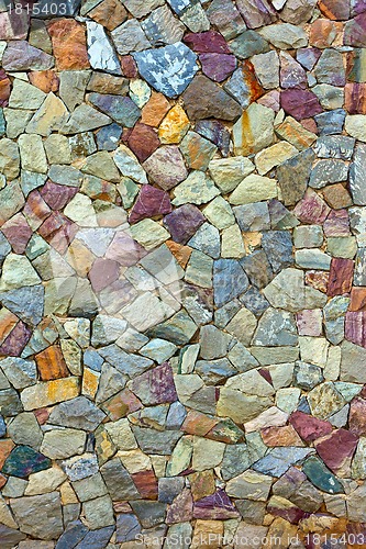 Image of colored Pattern of old stone Wall Surfaced