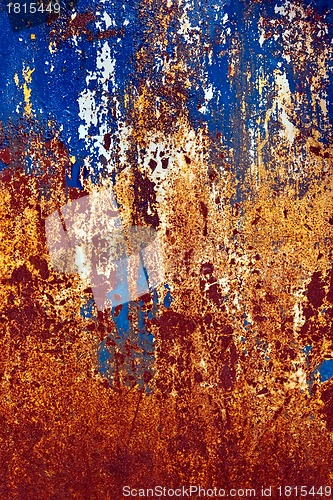 Image of Colorful grunge background of rusty iron