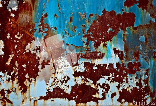 Image of Colorful grunge background of rusty iron