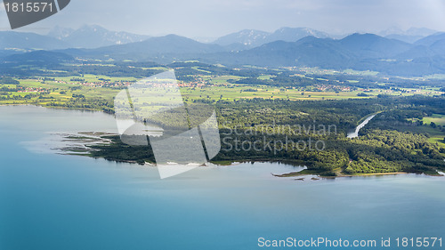 Image of panoramic aerial view Bavaria