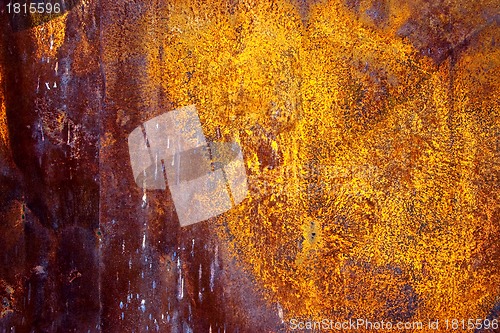 Image of Colorful grunge background of rusty iron