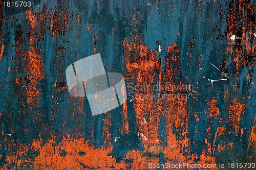 Image of Colorful grunge background of rusty iron
