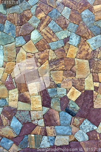 Image of colored Pattern of old stone Wall Surfaced