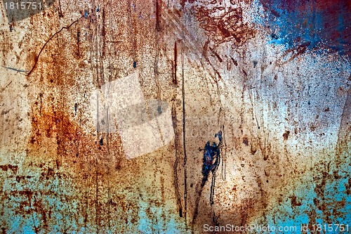 Image of Colorful grunge background of rusty iron