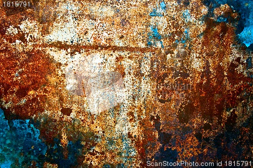 Image of Colorful grunge background of rusty iron