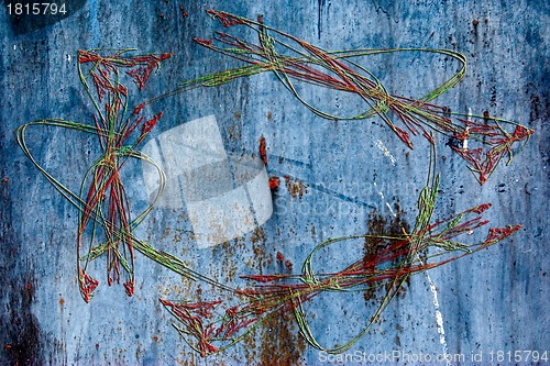 Image of Colorful grunge background of rusty iron
