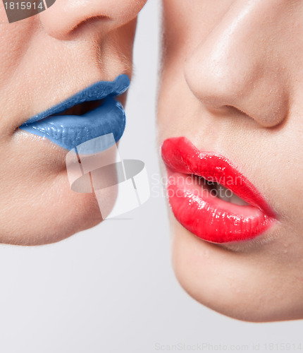 Image of Red and blue lips