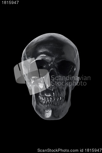 Image of Black skull isolated
