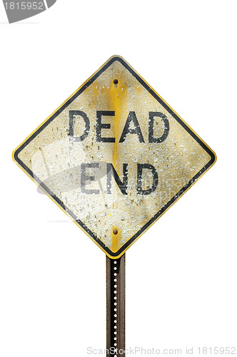 Image of Weathered dead end sign