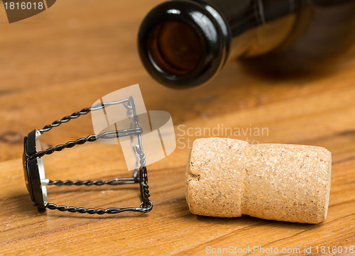 Image of Champagne style cork belgium beer bottle