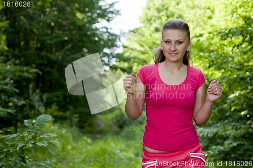 Image of girl in the woods