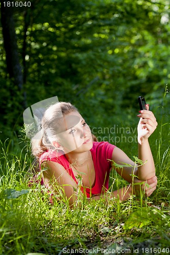 Image of Girl with phone