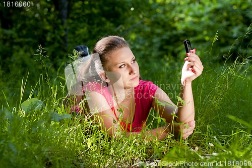 Image of Girl with phone