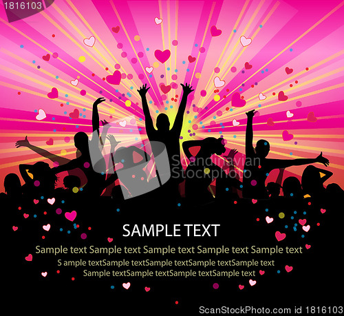 Image of Valentines day card vector background