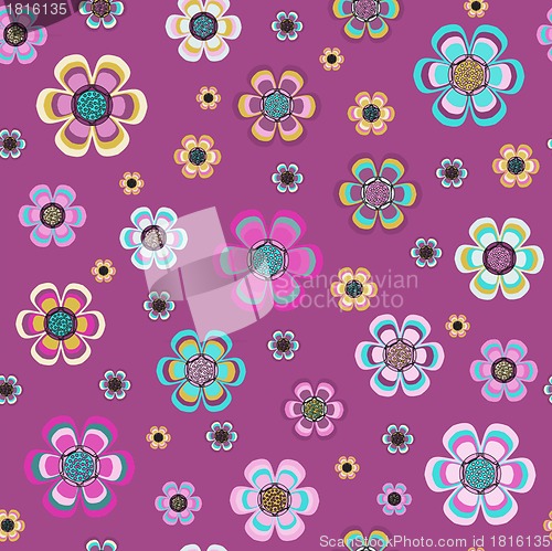 Image of Flowers seamless pattern.