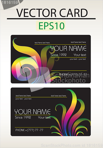 Image of Vector abstract business card with place for your text