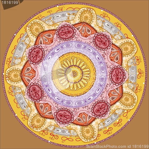 Image of Ornamental round lace pattern