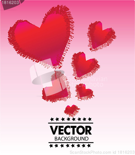 Image of Valentine's Day Greeting card, vector illustration
