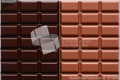 Image of Milk chocolate and dark chocolate