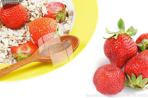 Image of Healthy Breakfast with Strawberries