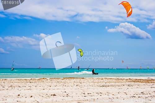 Image of kitesurfing in Italy