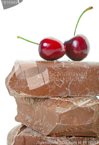 Image of Chunk Chocolate With Cherries