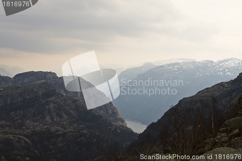 Image of mountains and fjord in norway