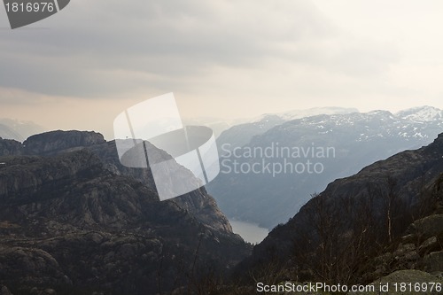 Image of mountains and fjord in norway