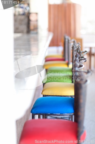 Image of colorful bar stools