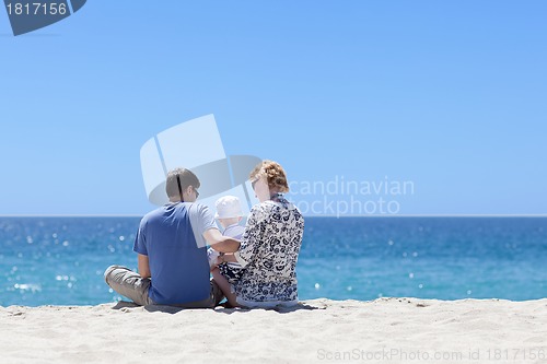 Image of family at the beach