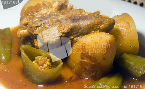 Image of  stewed lamb with vegetables Tunis Tunisia