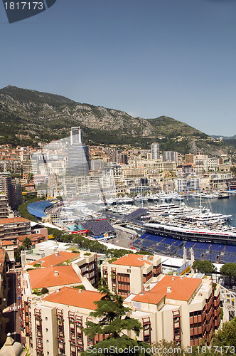 Image of editorial view of port harbor Monte Carlo Monaco